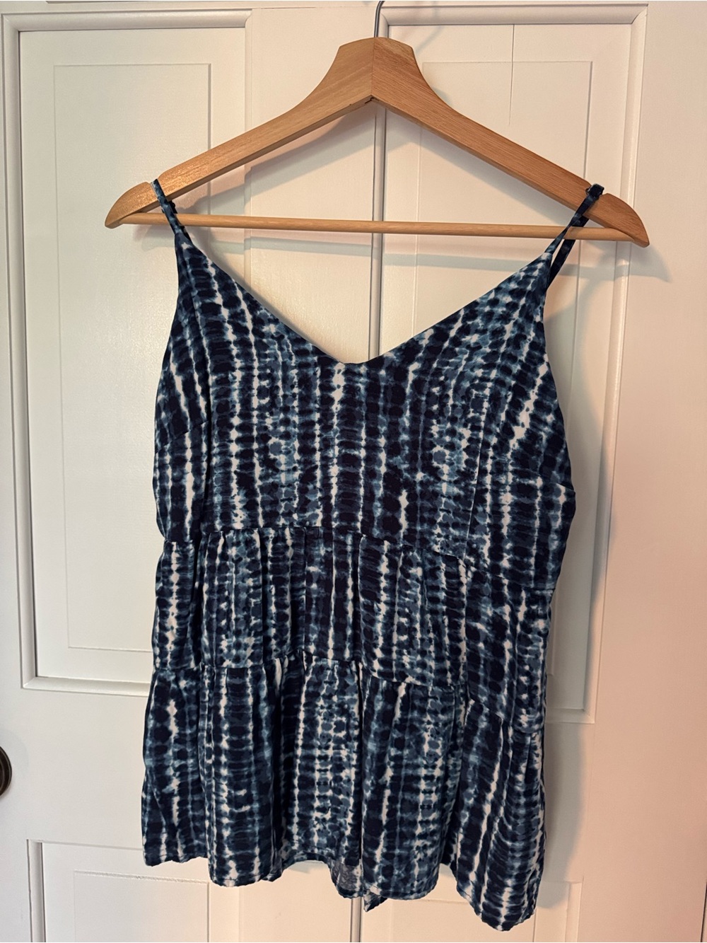 Old Navy Blue Tie-Dye Spaghetti Strap Tank Top